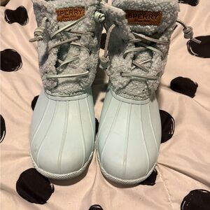 Sperry Women’s Sky Blue Fleece-Lined Boots